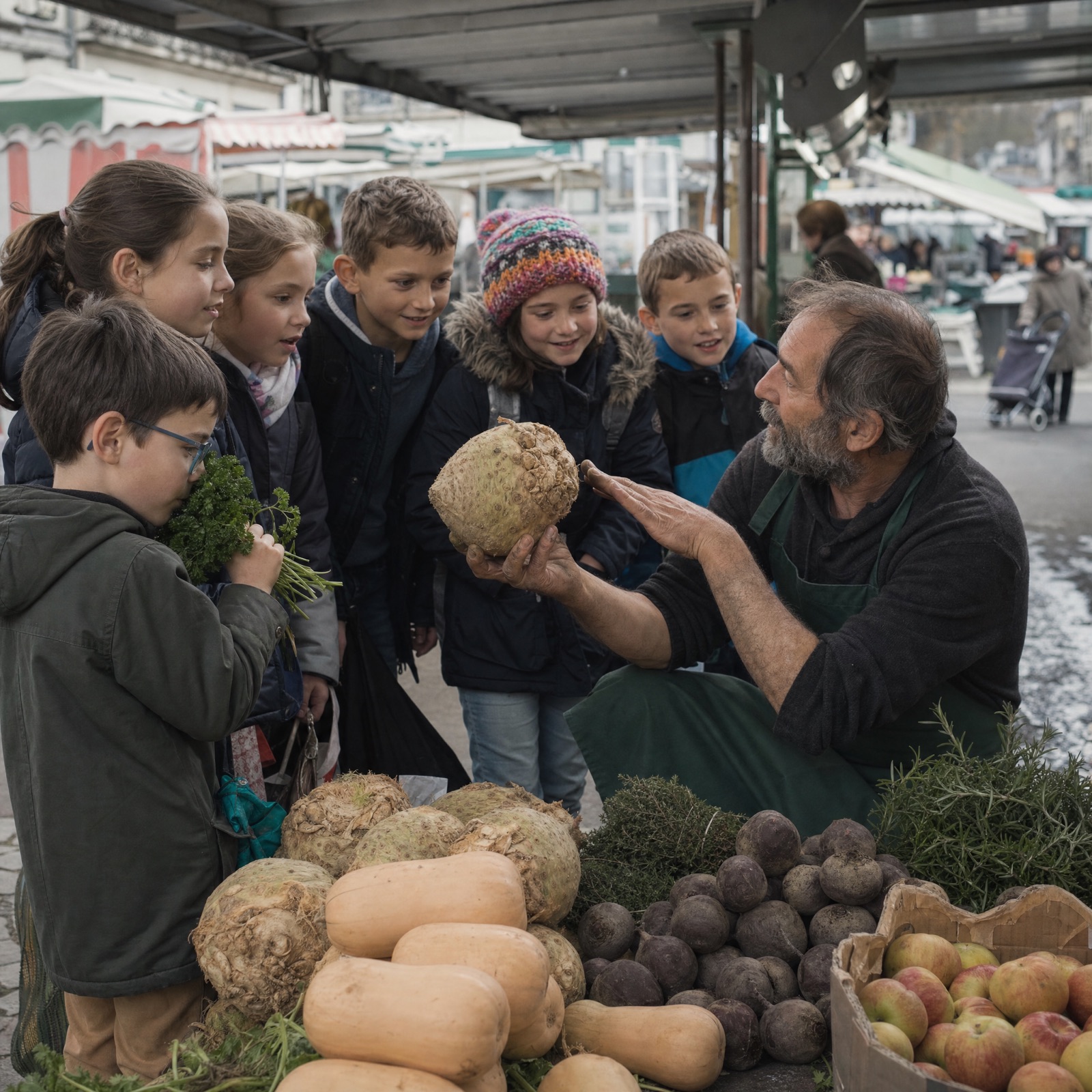 Enfant préparant le tourteau fromager dans notre atelier
