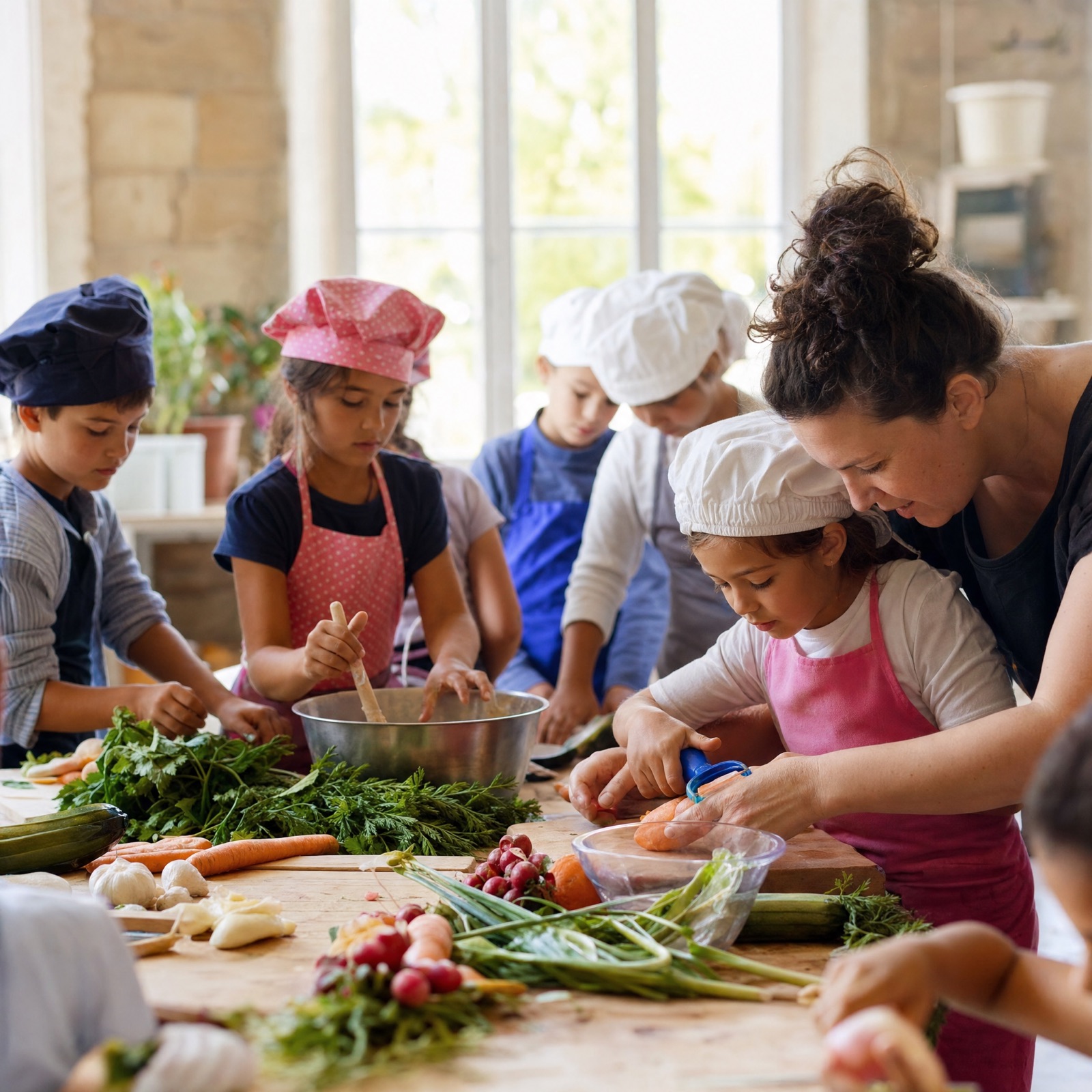 Enfants en atelier pâtisserie à Poitiers