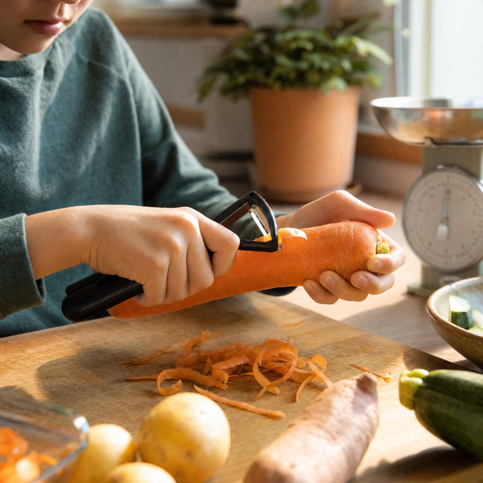 Mains d'enfant pétrissant le broyé du Poitou